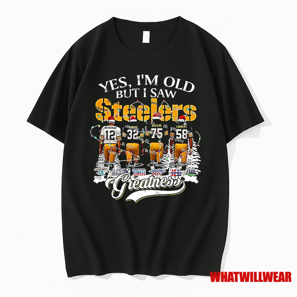 Yes Im Old But I Saw Pittburgh Steelers Greatness Legends Merry Christmas Shirts