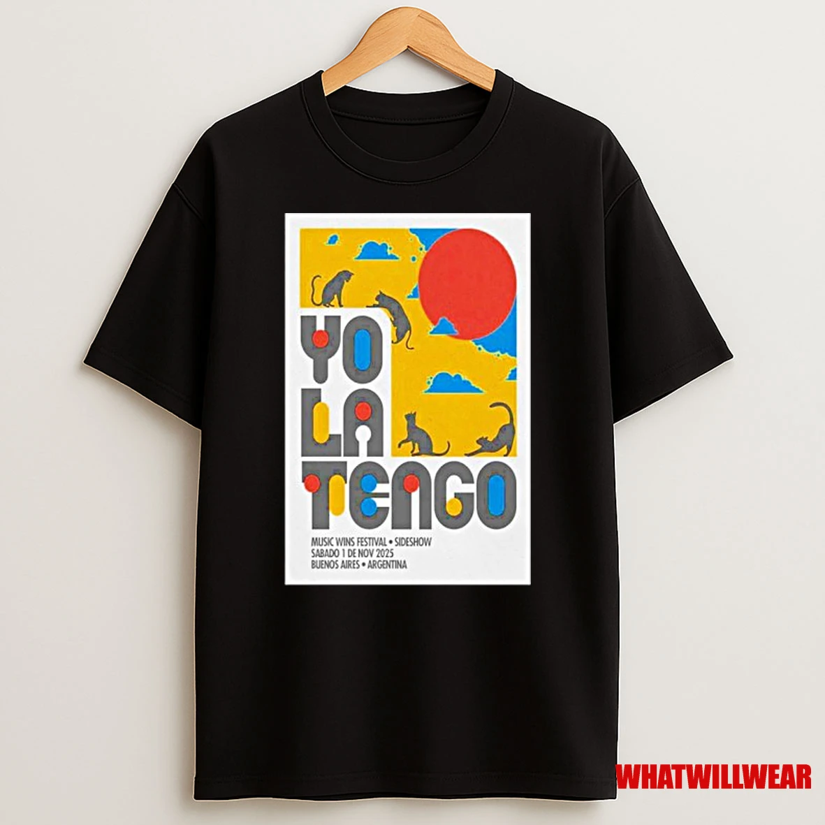 Yo La Tengo Nov 1 2025 Buenos Aires Argentina Shirts