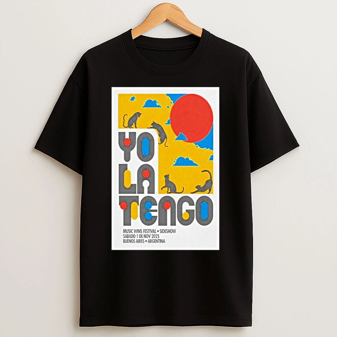 Yo La Tengo Nov 1 2025 Buenos Aires Argentina T Shirts