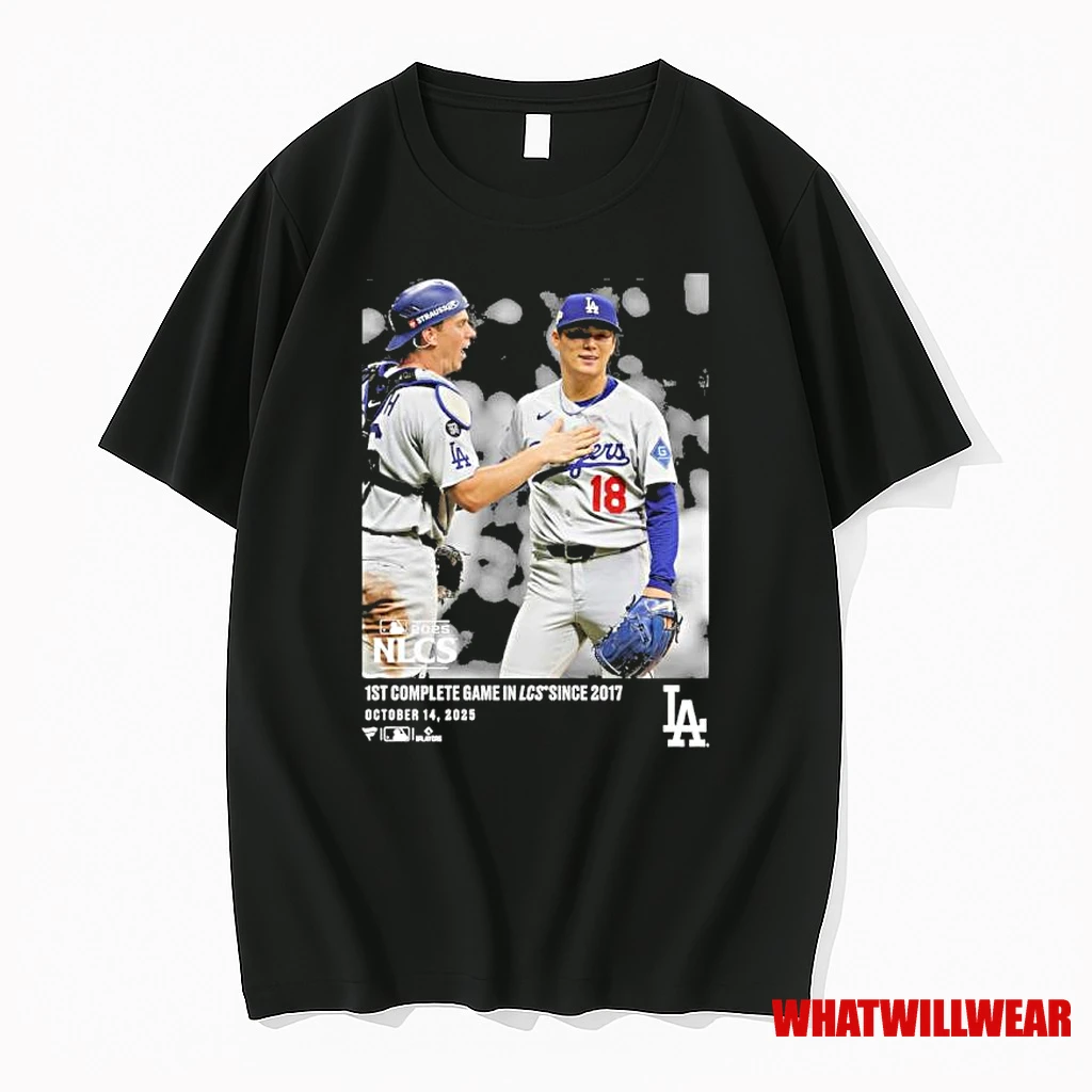 Yoshinobu Yamamoto Los Angeles Dodgers 1st Complete Game Nlcs Shirts