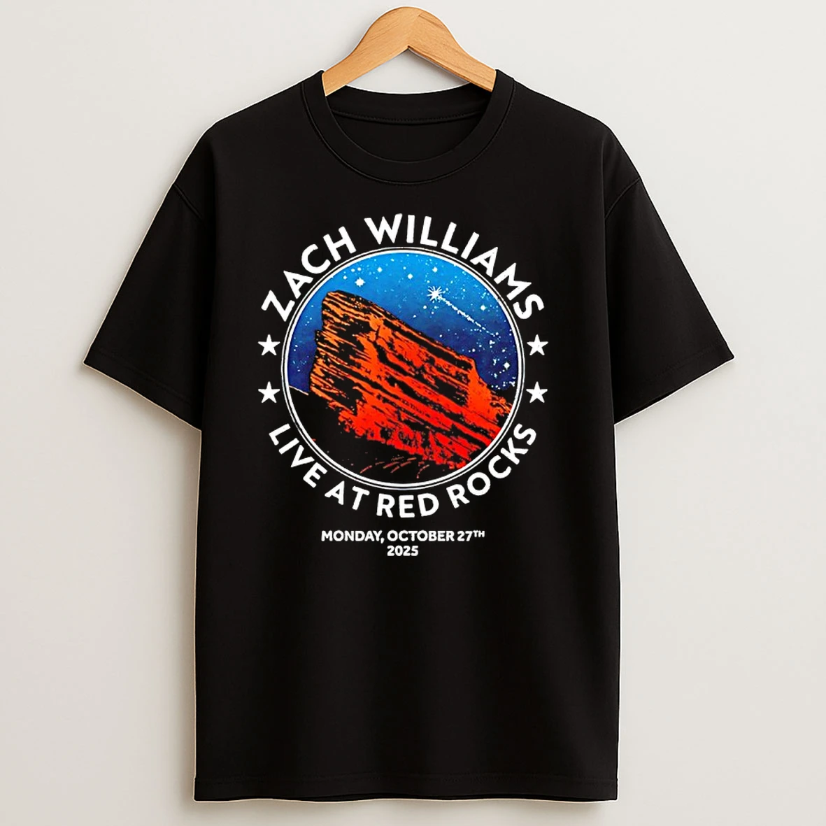 Zach Williams Concert Red Rocks Amphitheatre Show Oct 27 2025 T Shirts