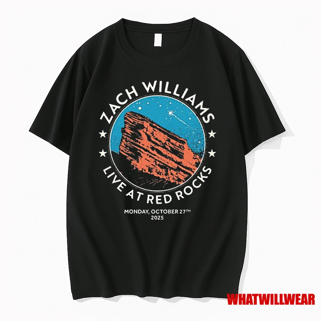 Zach Williams October 27 2025 Live At Red Rocks Morrison Colorado Tour Shirts