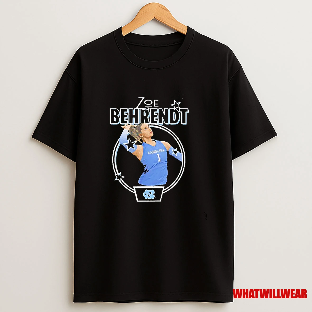Zoe Behrendt North Carolina Tar Heels Volleyball Player Shirts