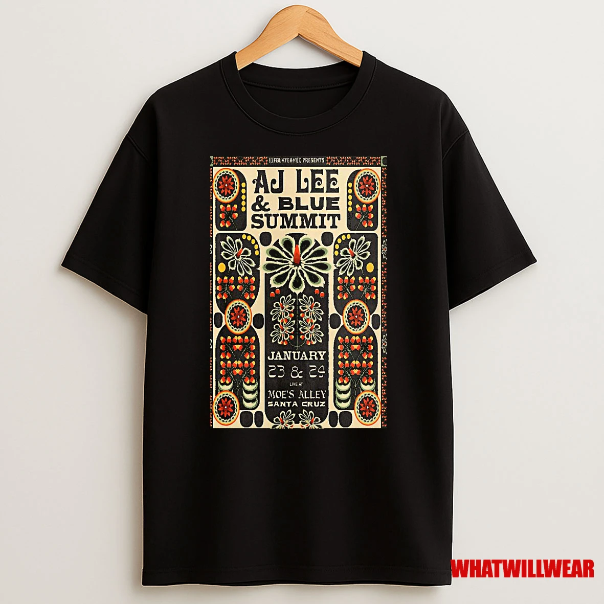 Aj Less Blue Summit Santa Cruz Ca January 23 24 2026 Concert Shirts