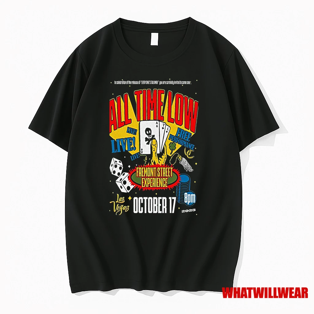 All Time Low Las Vegas Nv October 17 2025 Concert Shirts