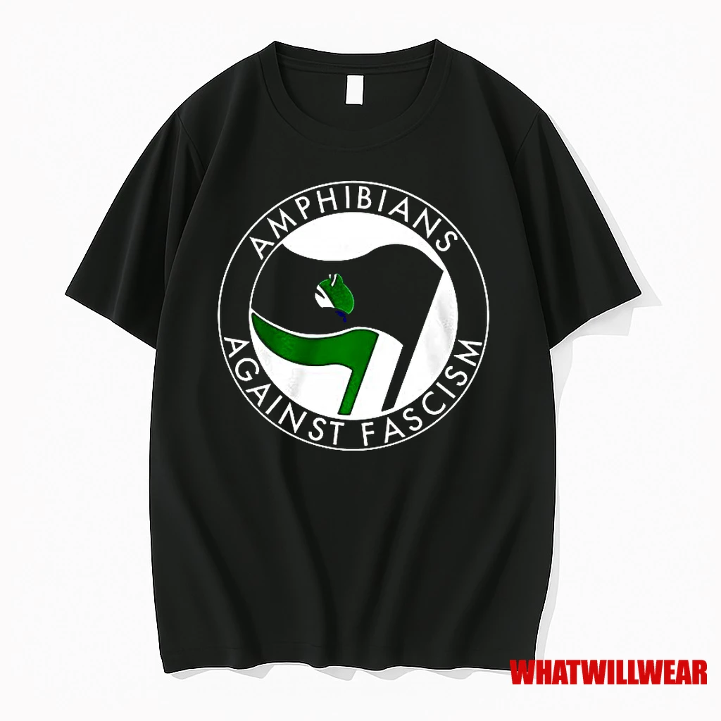 Amphibians Against Fascism Frog Flag Classic Shirts