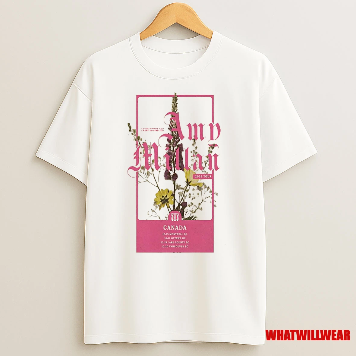 Amy Millan Canada 2025 Shows Shirts