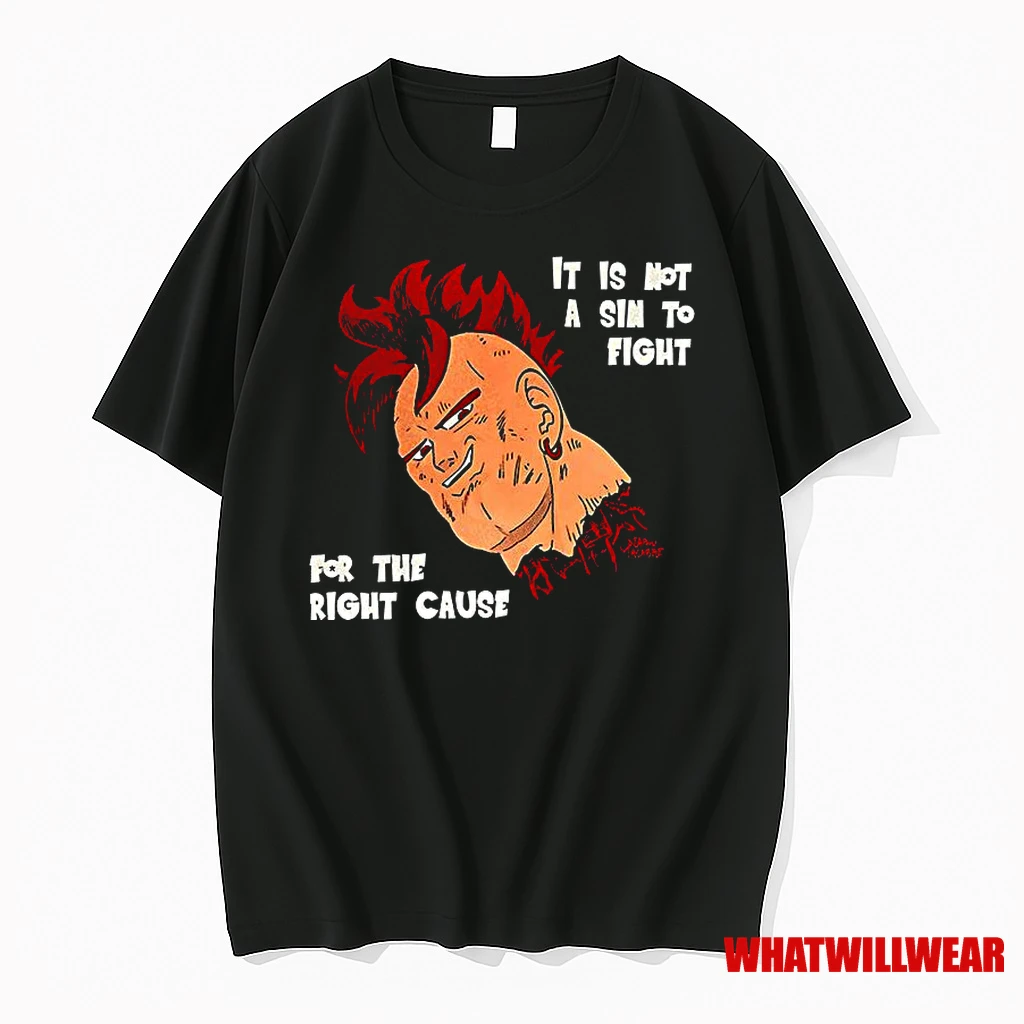 Android 16 Dragon Ball Its Not A Sin To Fight For The Right Cause Diablo Macabre Classic Shirts