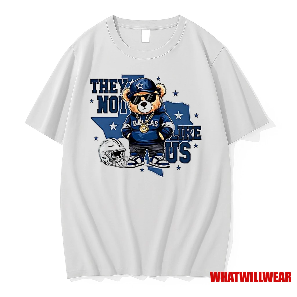 Bear Dallas Cowboys Football They Not Like Us Helmet Classic Shirts