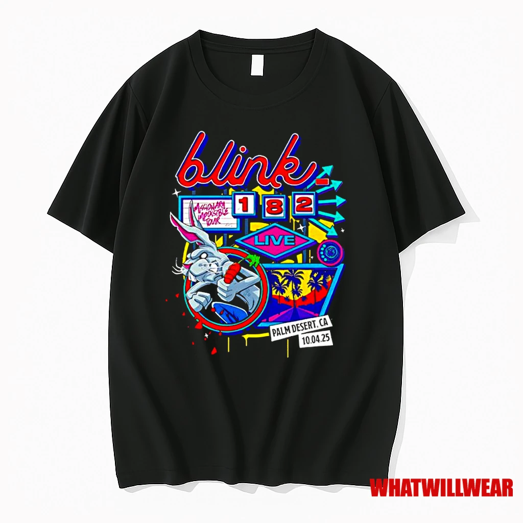 Blink182 Live Impossible Tour Palm Desert Ca October 4th 2025 Concert Classic Shirts