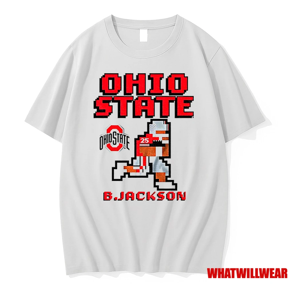 Bo Jackson Retro Baller Ohio State Buckeyes Football Nfl 2025 Classic Shirts