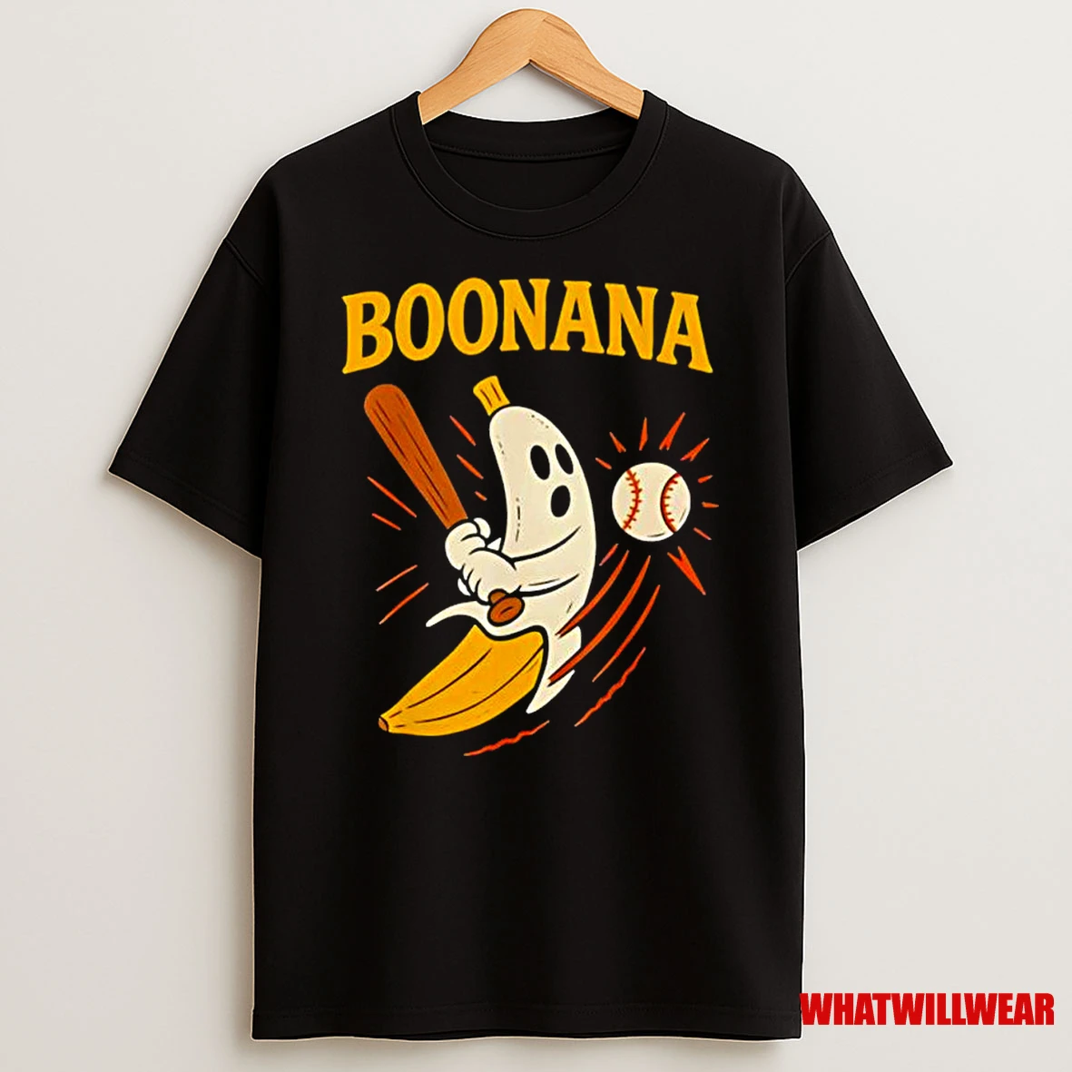 Boonana Baseball Funny Halloween Ghost Spooky Banana Costume Classic Shirts
