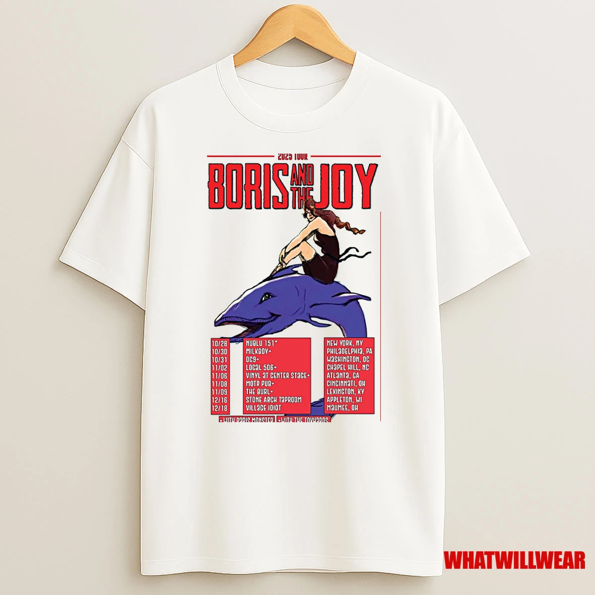Boris And The Joy 2025 Tour Shirts