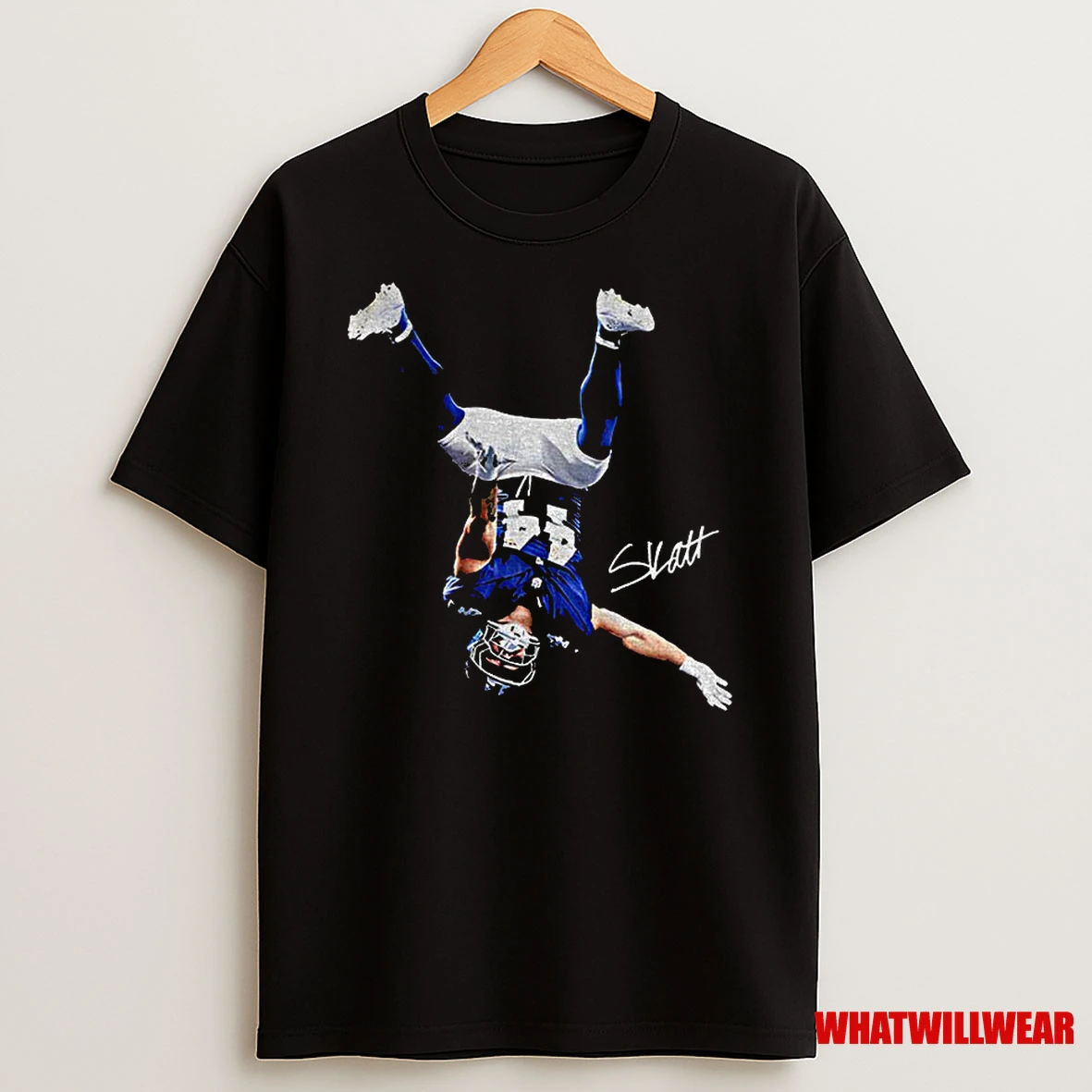 Cam Skattebo Flipped Pose New York Giants Nfl Football Signature Classic Shirts