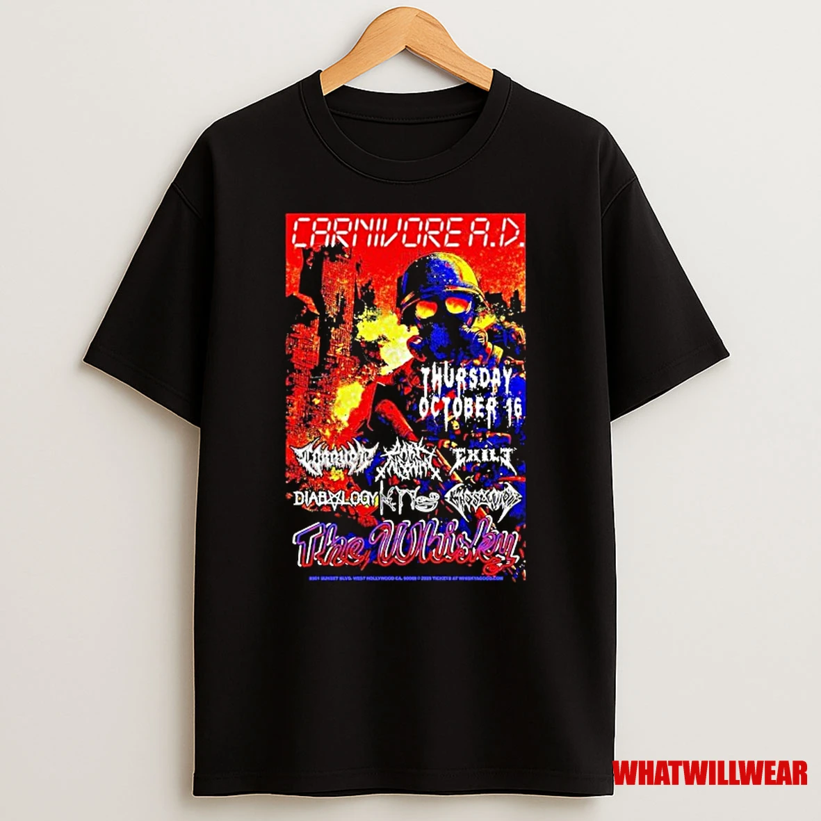 Carnivore A D Tour 2025 Whisky A Go Go Shirts