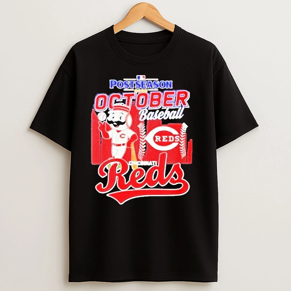 Cincinnati Reds Mlb October Baseball Postseason 2025 City Skyline Shirts