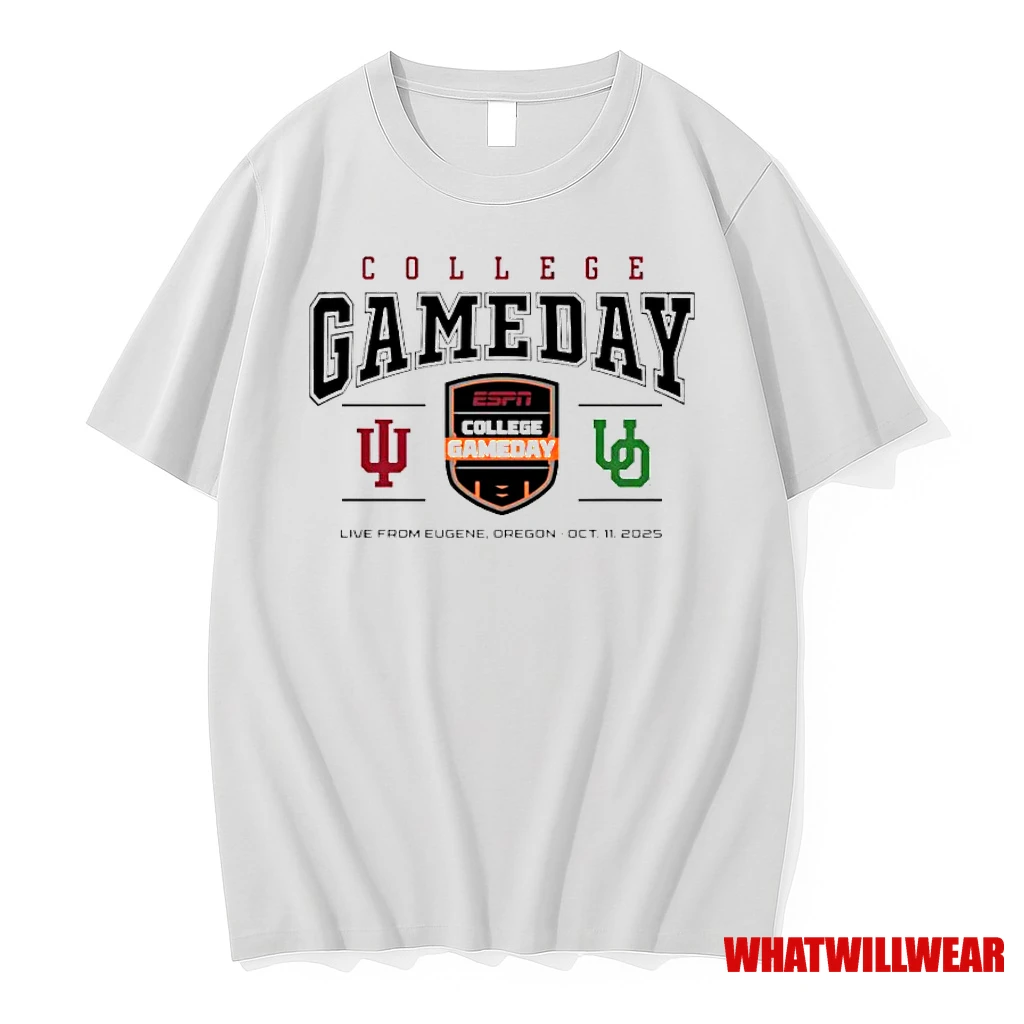 College Gameday Indiana Vs Oregon Live From Eugene Oregon Oct 11st 2025 Classic Shirts