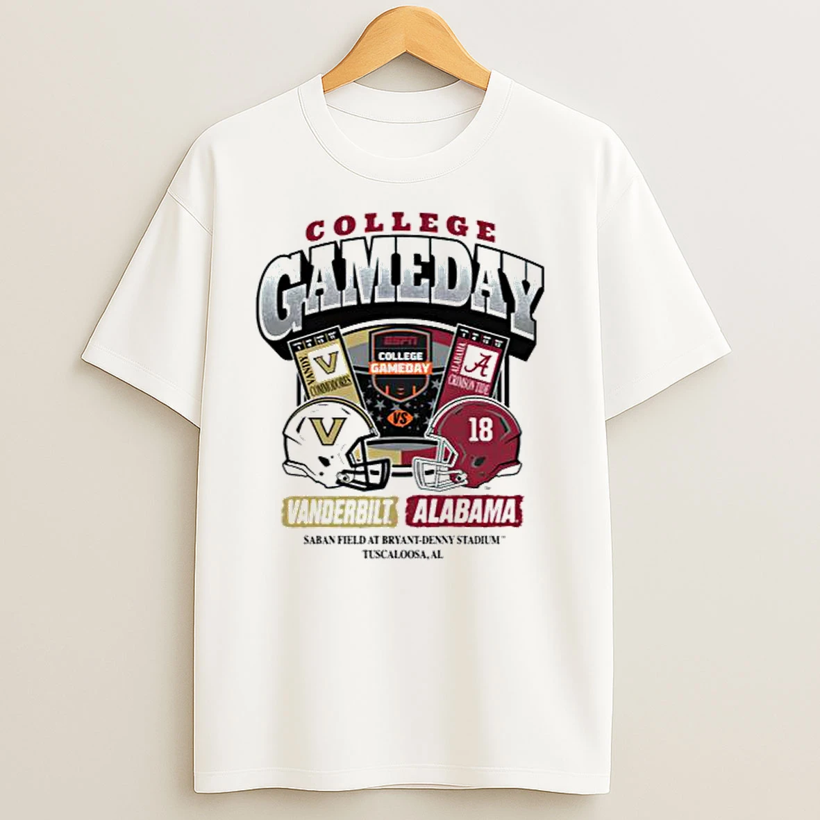 College Gameday Vanderbilt Vs Alabama Men Shirts