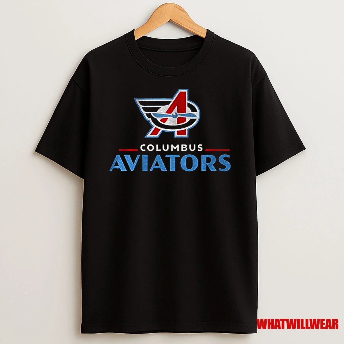 Columbus Aviators Lockup Logo 2025 Classic Shirts
