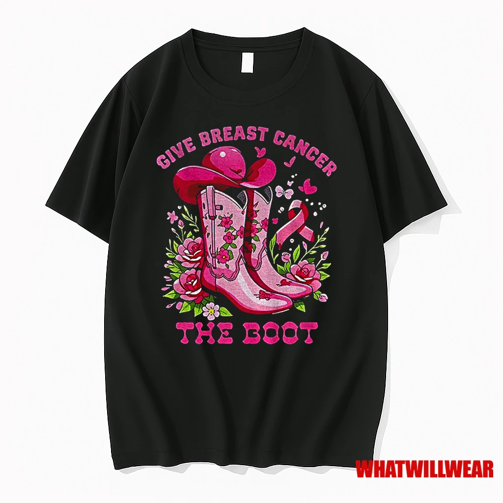 Cowboy Boot Give Breast Cancer The Boot Vintage Classic Shirts