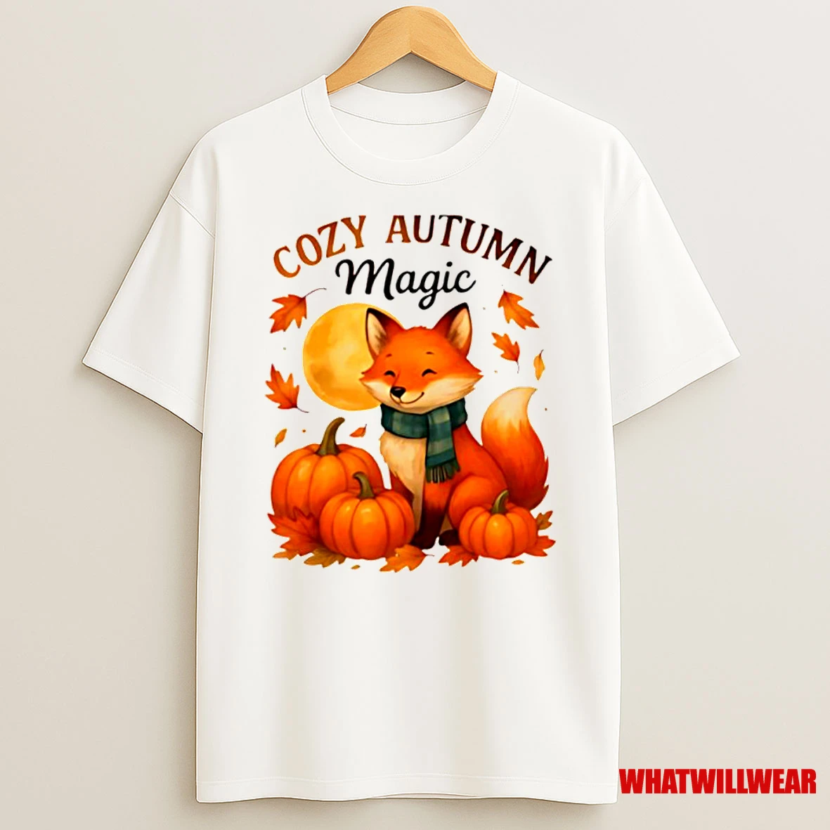 Cozy Autumn Magic Cute Fox Halloween Classic Shirts