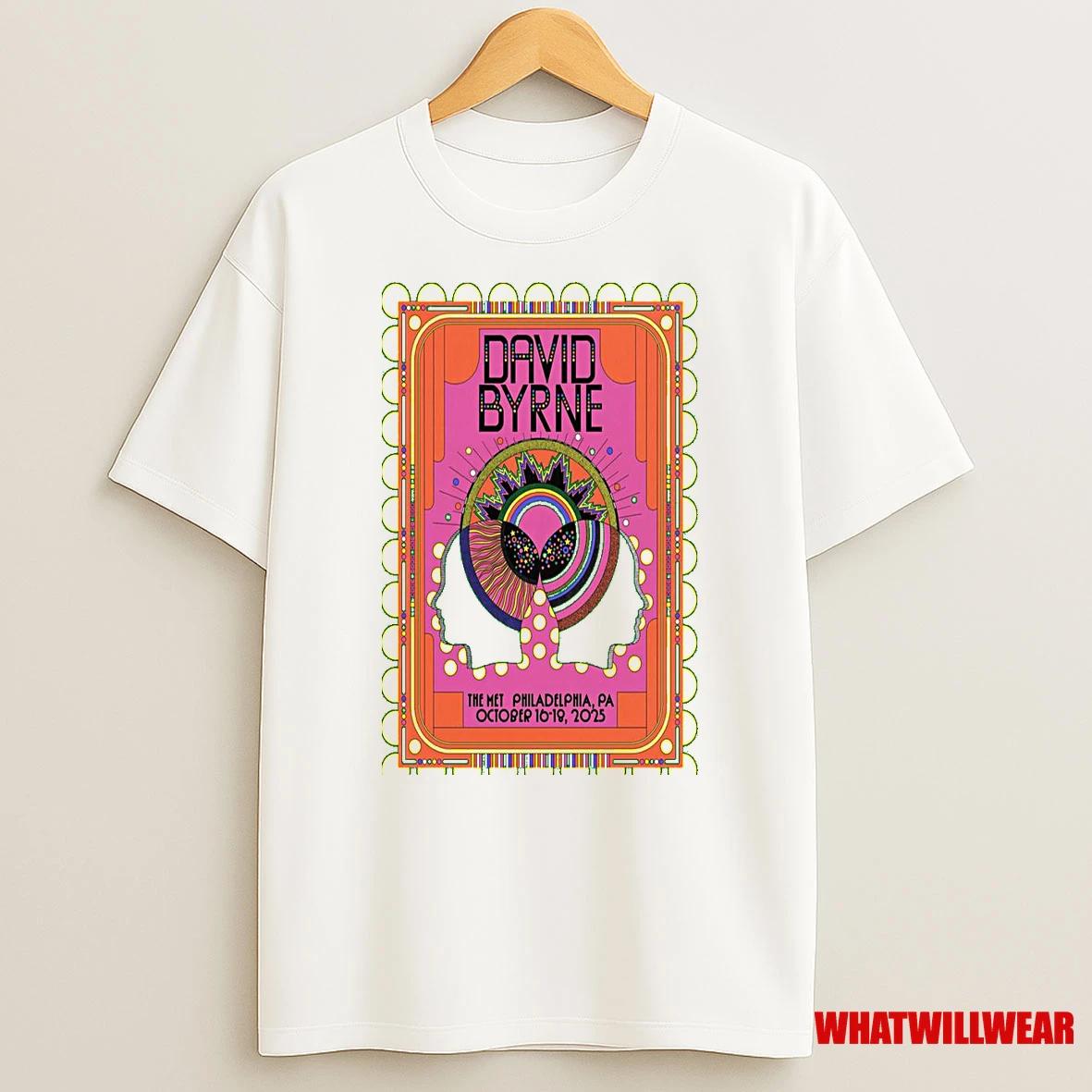 David Byrne Philadelphia Pa October 16 18 2025 Concert Shirts