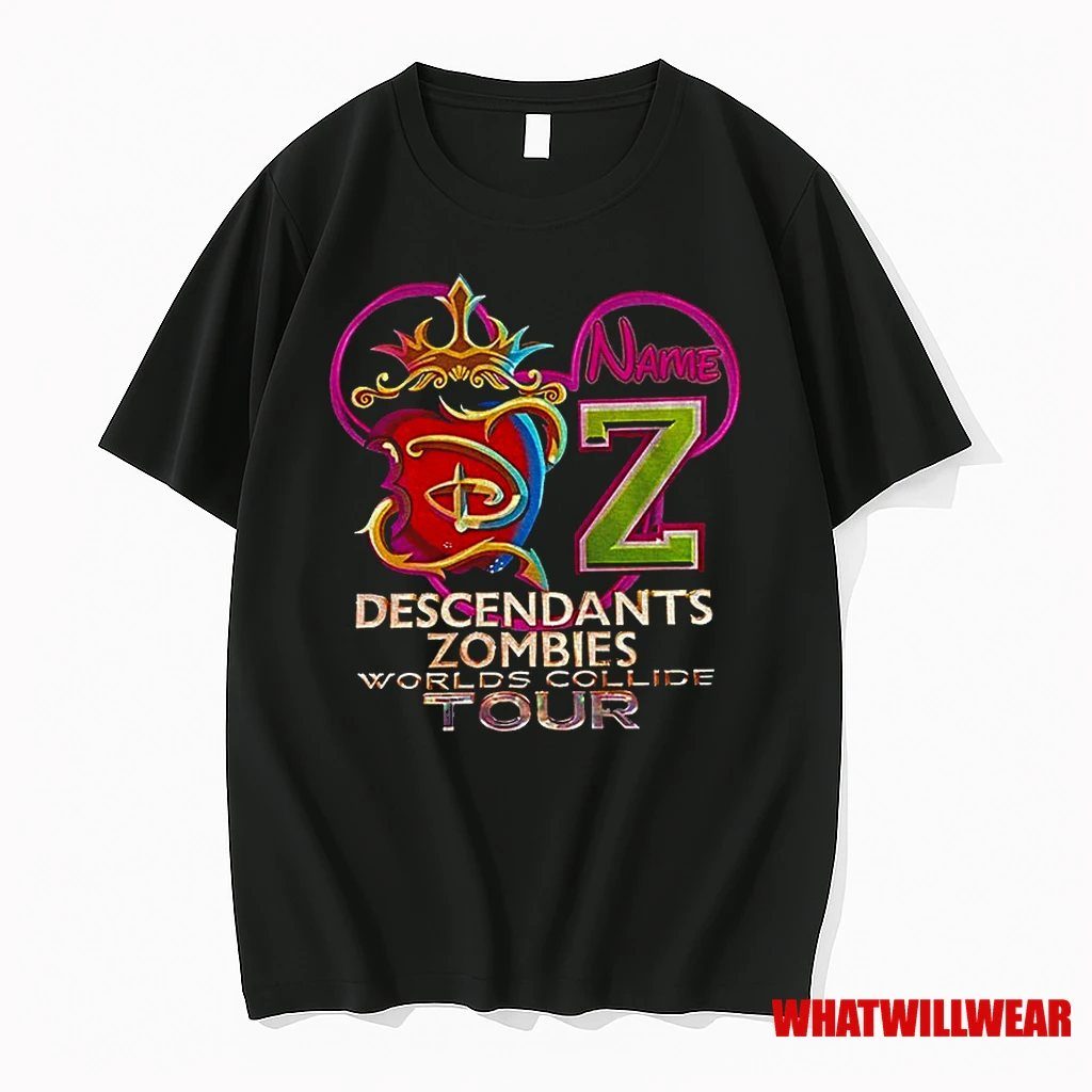 Descendants Zombies World Collide Tour Disney 2025 Logo Classic Shirts