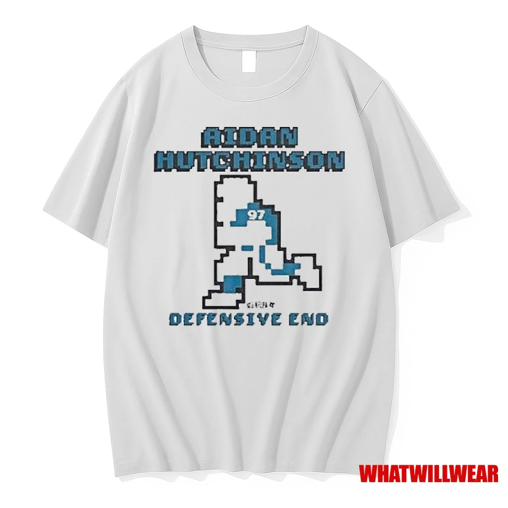 Detroit Lions Aidan Hutchinson Defensive End Retro Baller Shirts