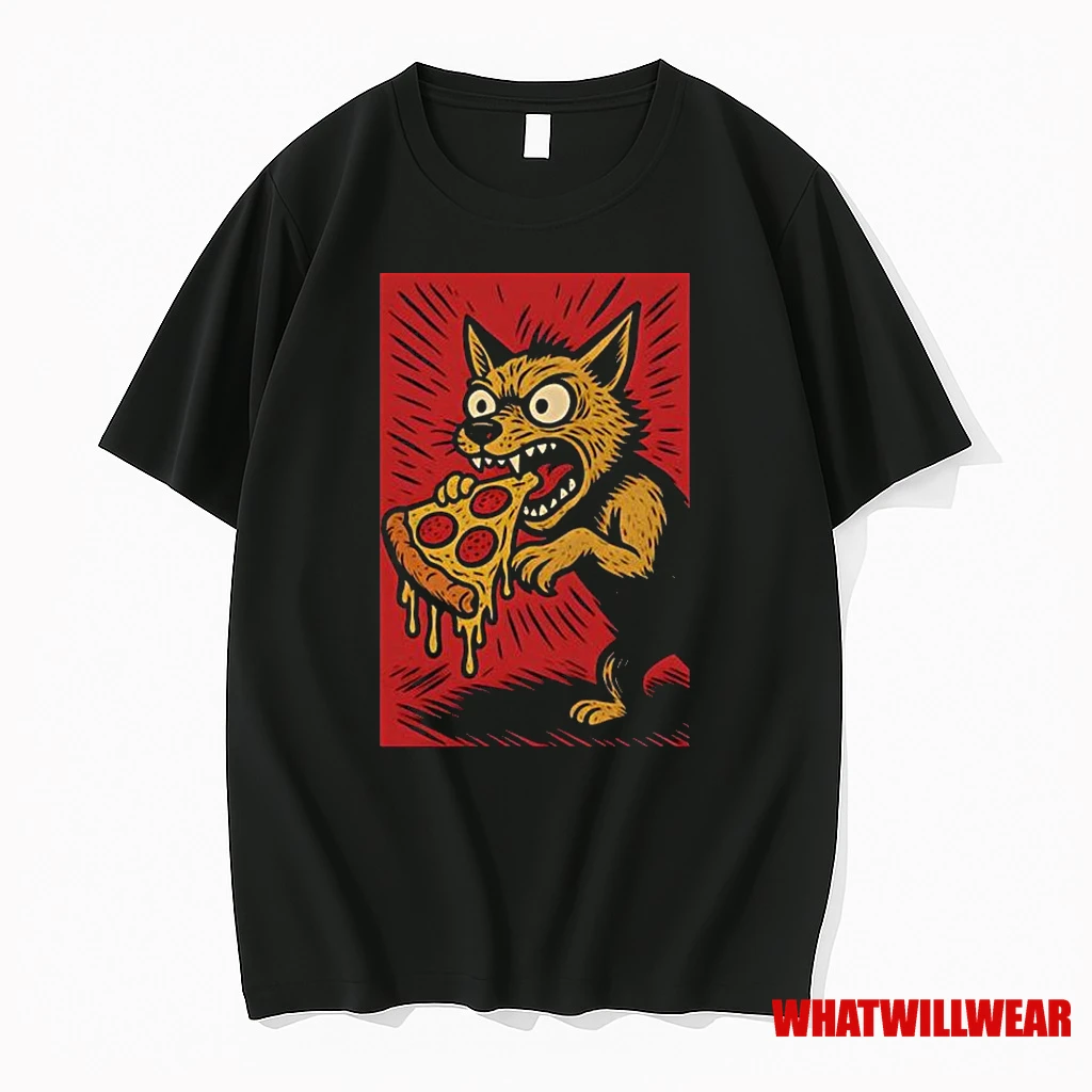 Dog Vs Pizza Slice Classic Shirts