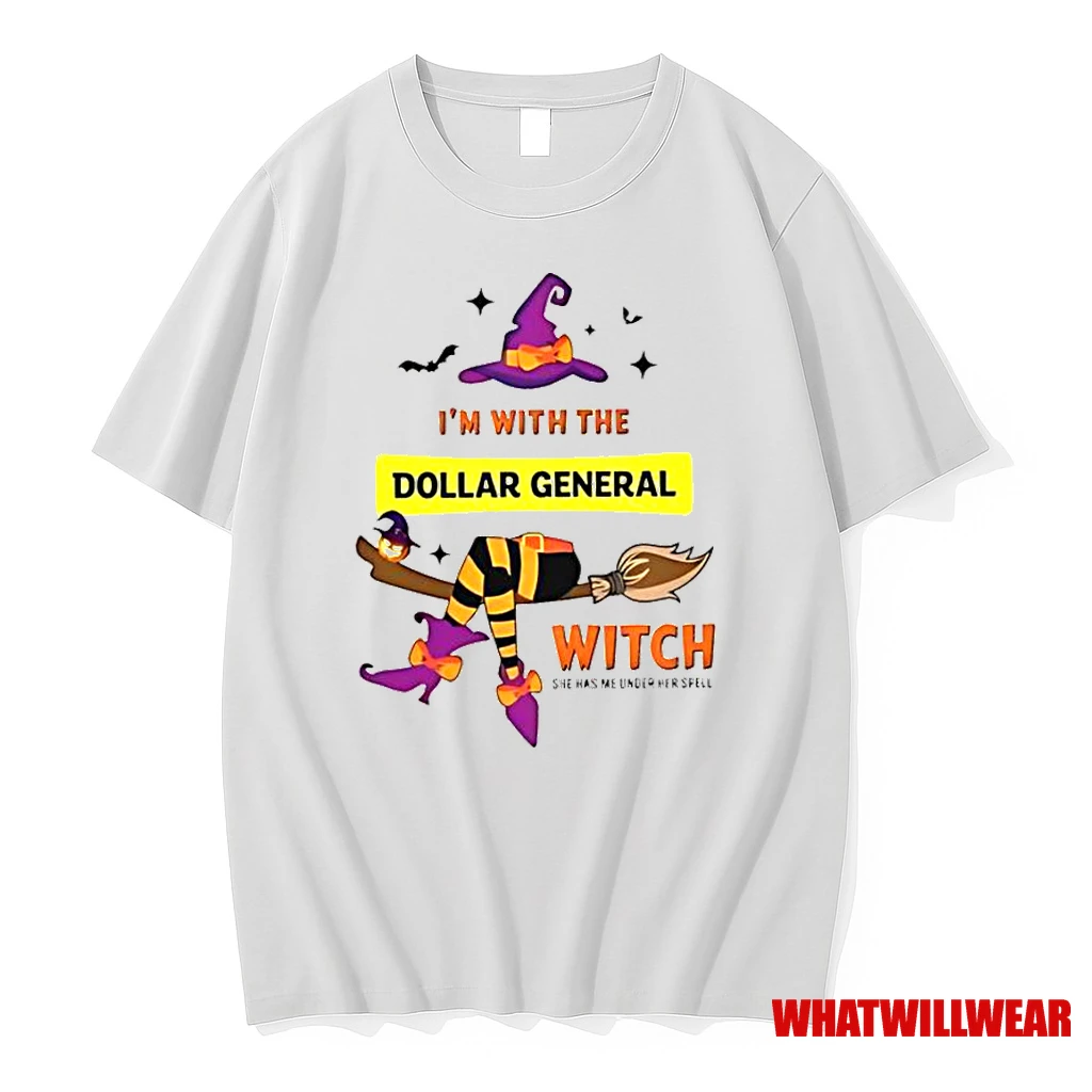 Dollar General Im With The Witch She Has Me Under Her Spell Halloween Classic Shirts