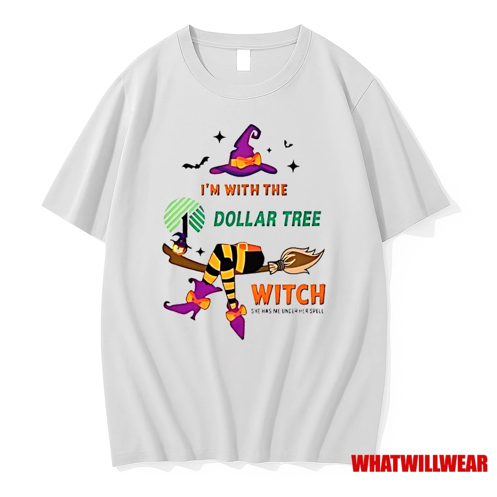 Dollar Tree Im With The Witch She Has Me Under Her Spell Halloween Classic Shirts