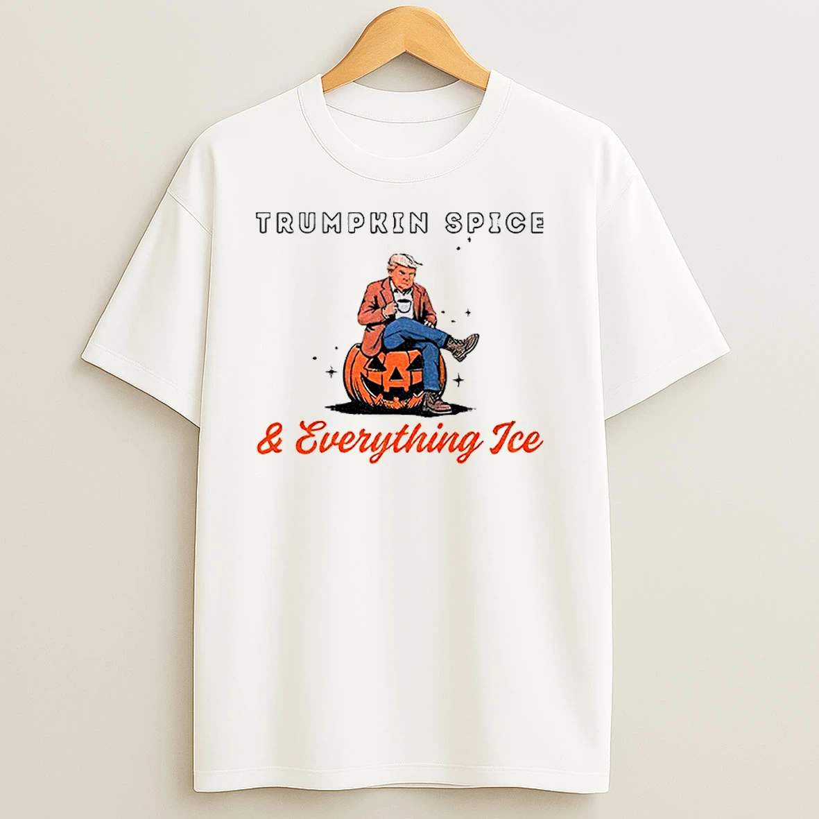 Donald Trump Trumpkin Spice And Everything Ice Halloween Classic Shirts