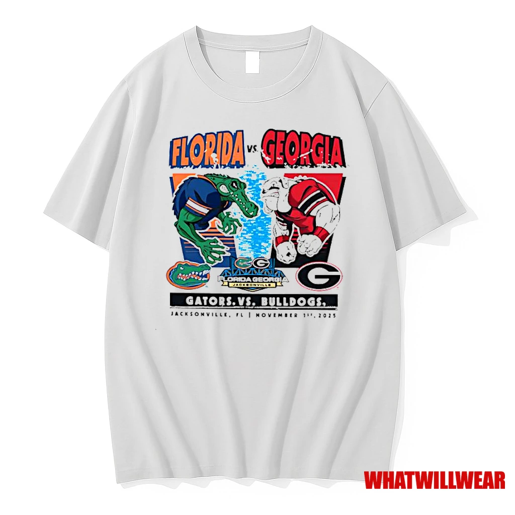 Florida Gators Vs Georgia Bulldogs Worlds Largest Outdoor Cocktail Party Logo Classic Shirts