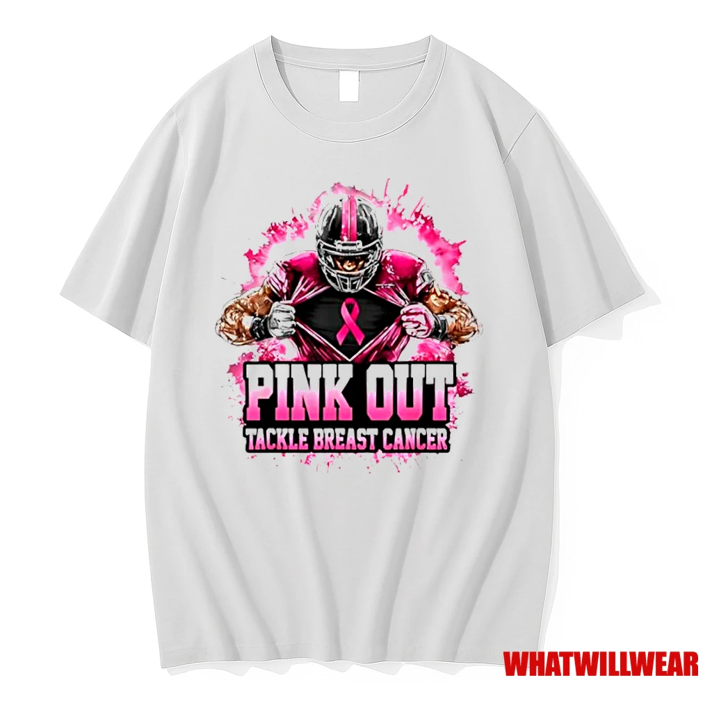 Football Pink Out Tackle Breast Cancer Awareness Classic Shirts