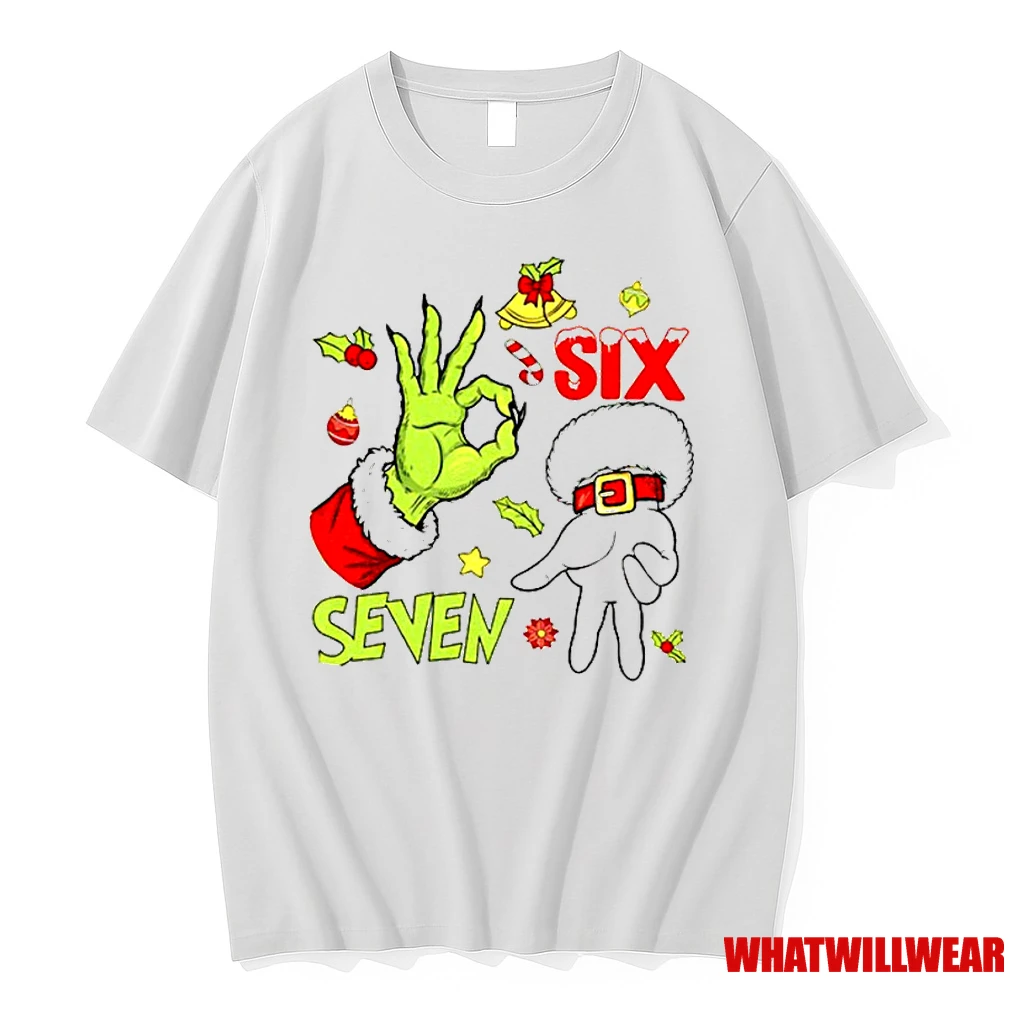Funny Six Seven Meme Christmas Mean Guy Classic Shirts