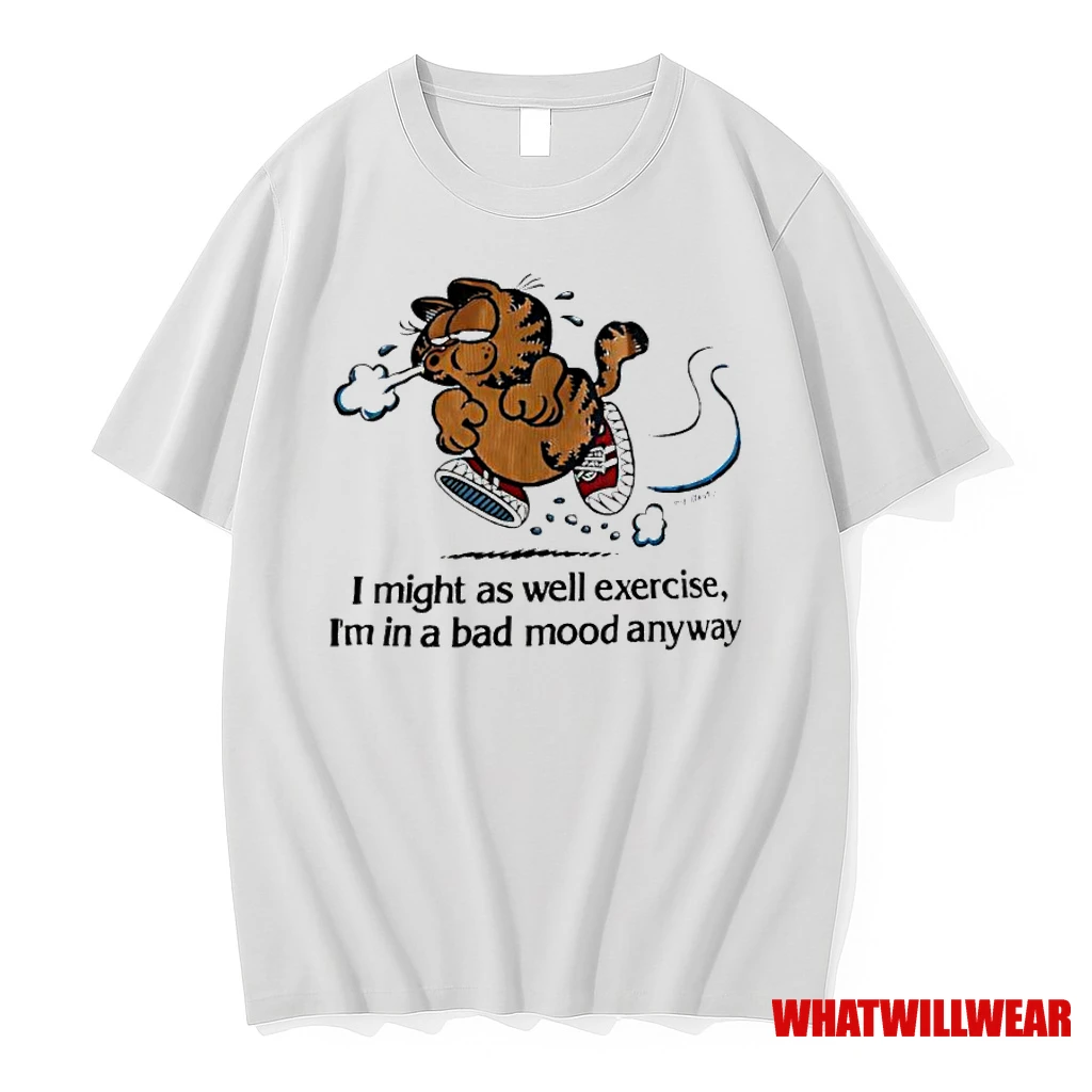 Garf I Might As Well Exercise Im In A Bad Mood Anyway Classic Shirts