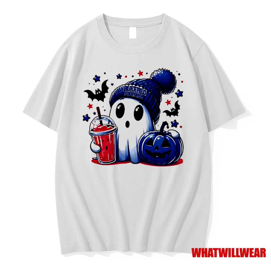 Ghost Halloween X Buffalo Bills Football Beanie Pumpkin Bats Classic Shirts