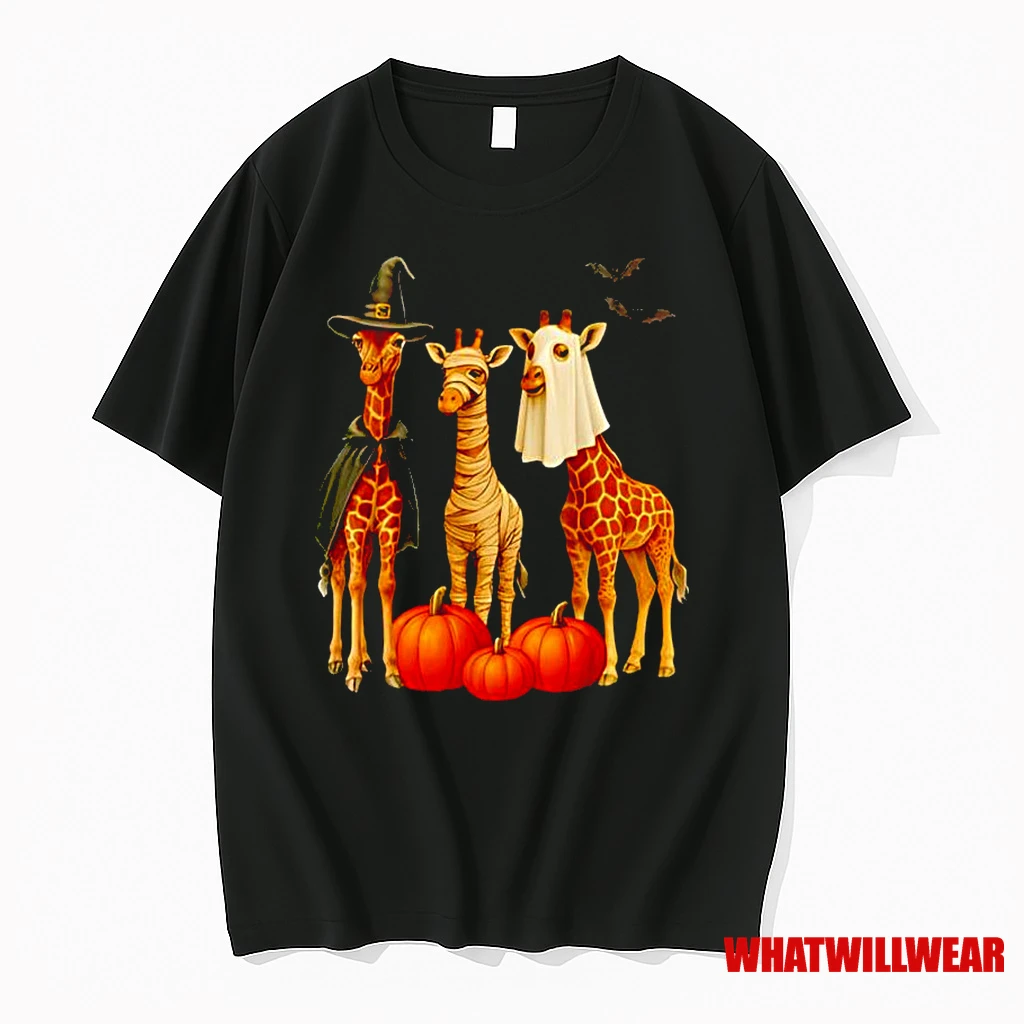 Giraffe Boo Mummy Witch Halloween Costume Giraffe Pumpkin Classic Shirts