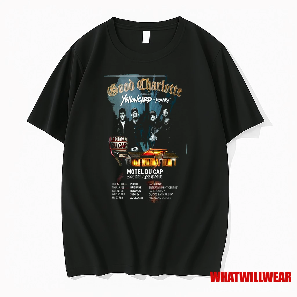 Good Charlotte Australia New Zealand Tour 2026 Shirts