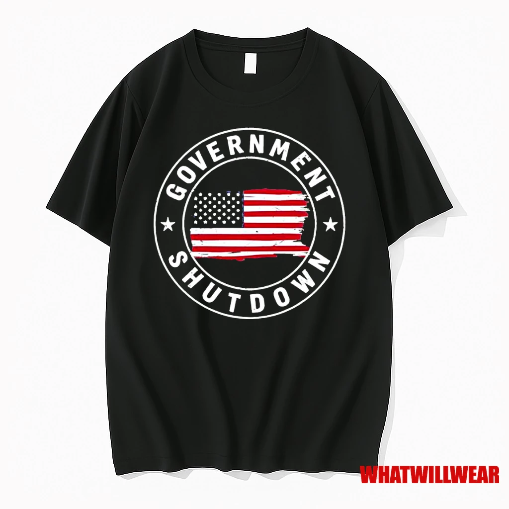 Government Shutdown 2025 American Flag Trump Classic Shirts