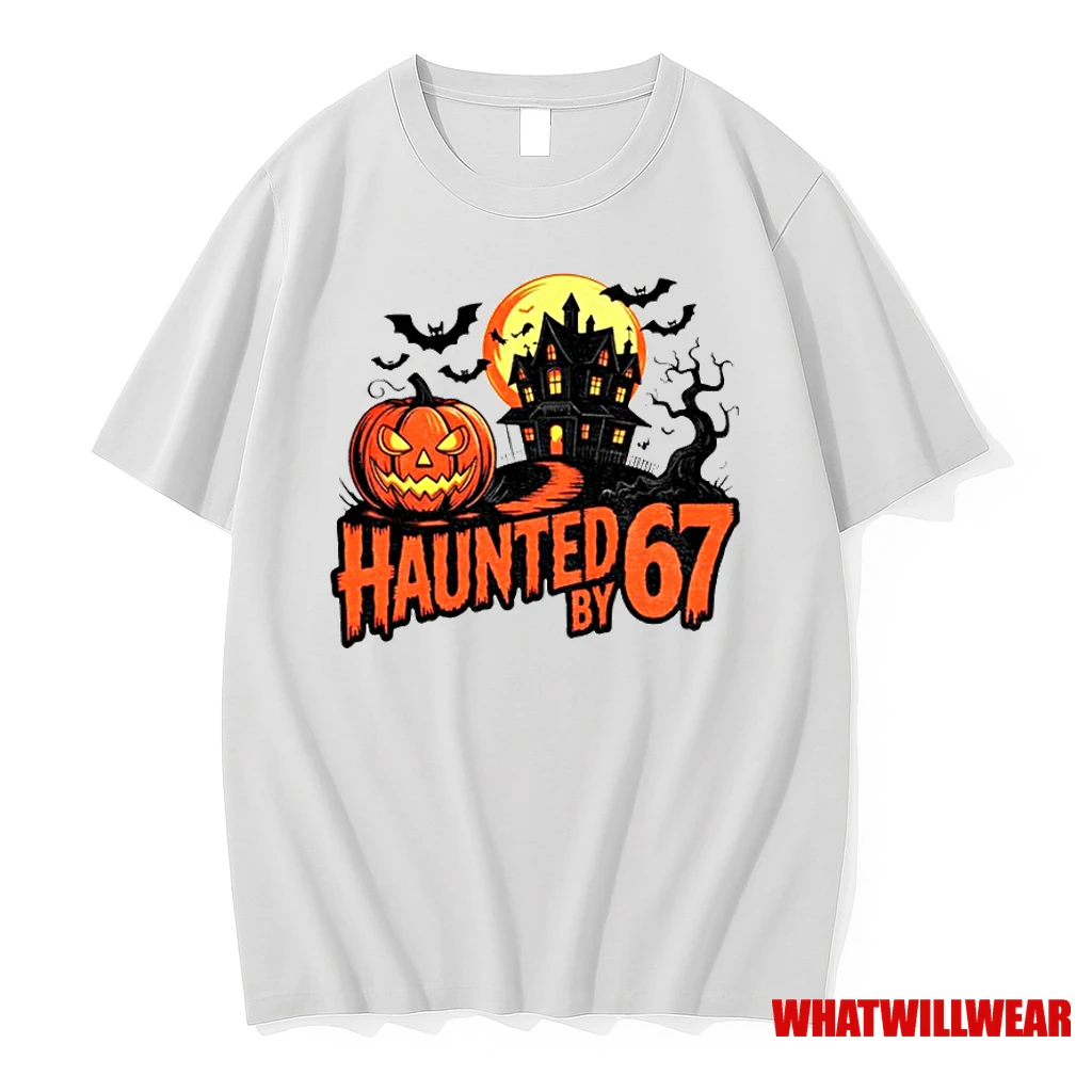 Haunted By 67 Retro Halloween Six Seven Meme Classic Shirts