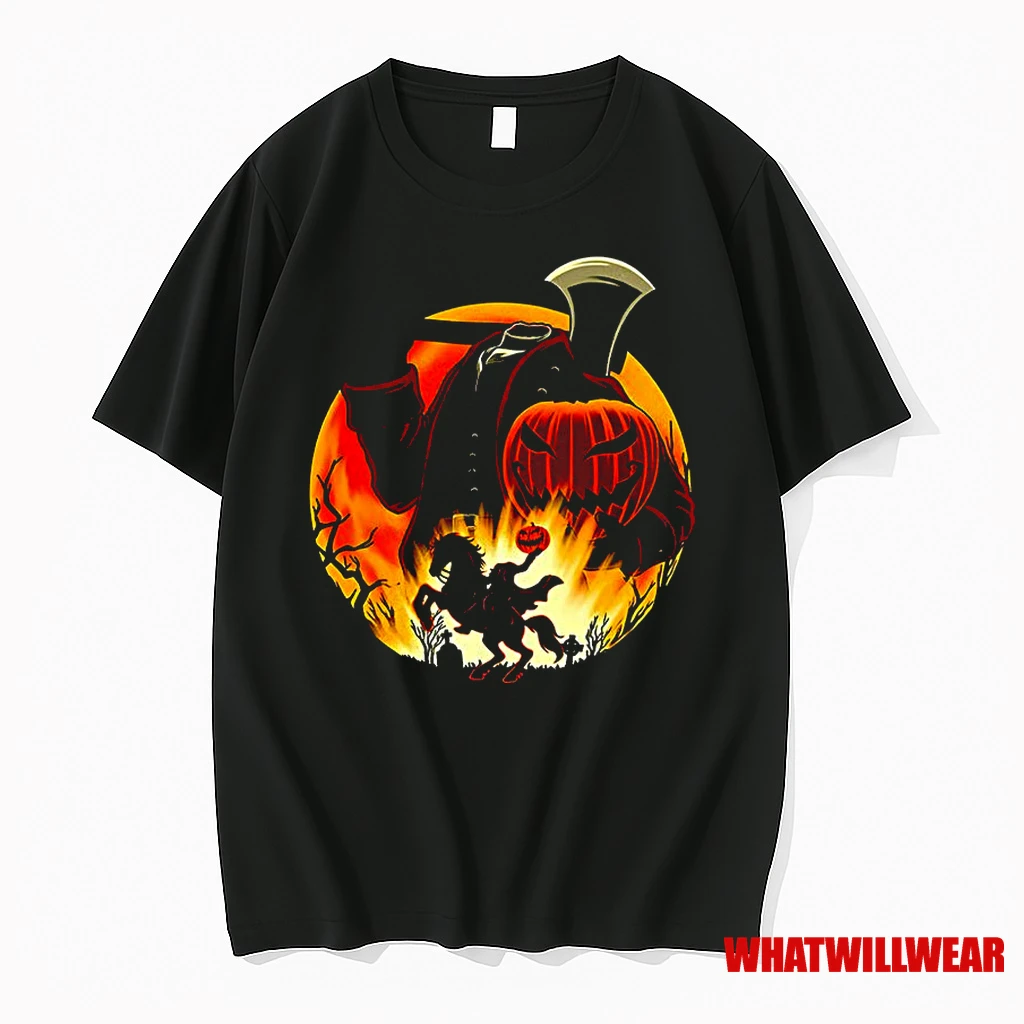 Headless Horseman Galloping Hessian Pumpkin Halloween Classic Shirts