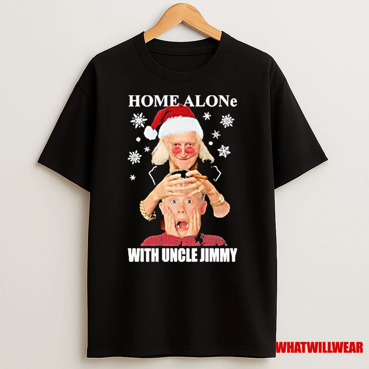 Home Alone With Uncle Jimmy Christmas Adult Shirts