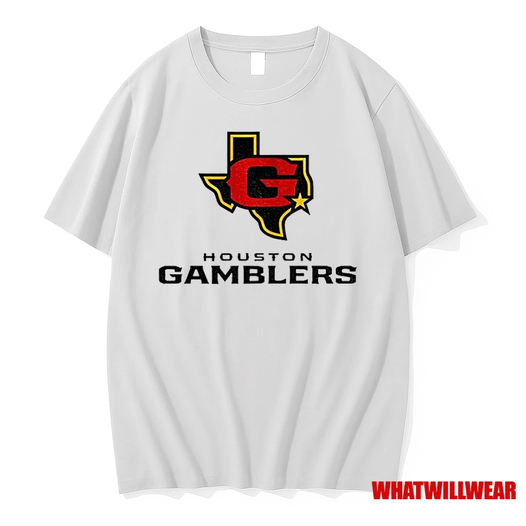 Houston Gamblers Lockup Logo 2025 Classic Shirts