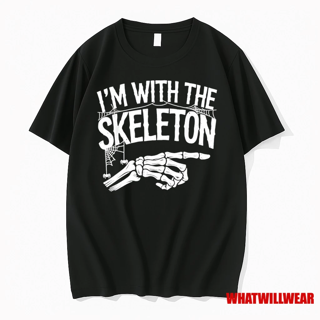 Im With The Skeleton Funny Halloween Costume Classic Shirts