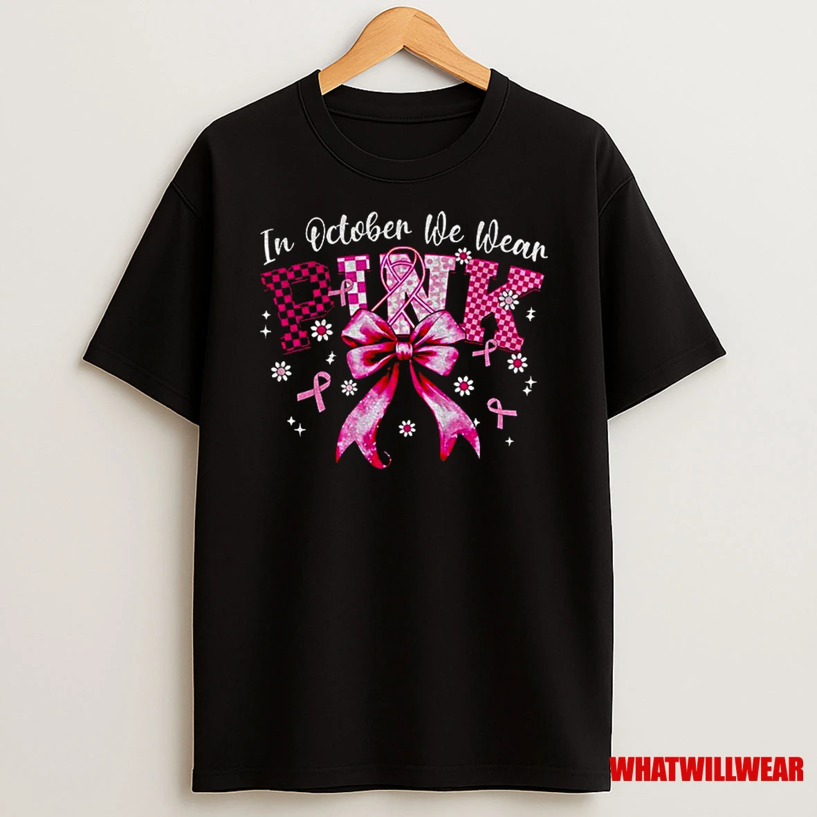 In October We Wear Pink Coquette Support 2025 Classic Shirts