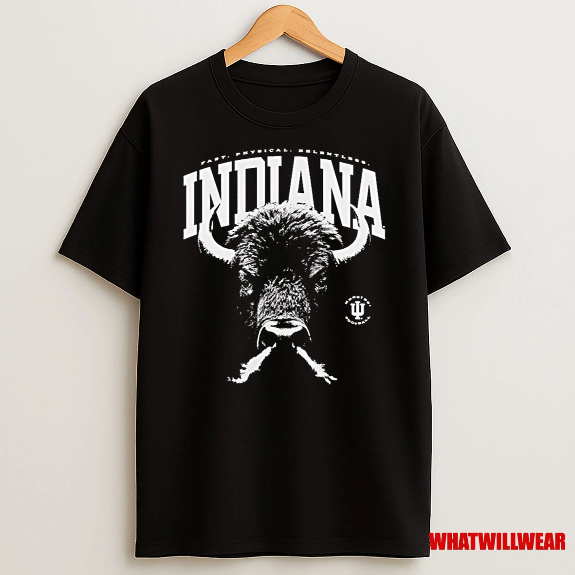 Indiana Hoosiers Fast Physical Relentless Bison Mascot Shirts