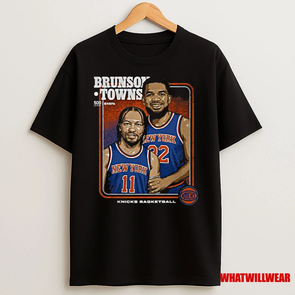 Jalen Brunson Karl Anthony Towns New York Knicks Step Brothers Wht Men Shirts