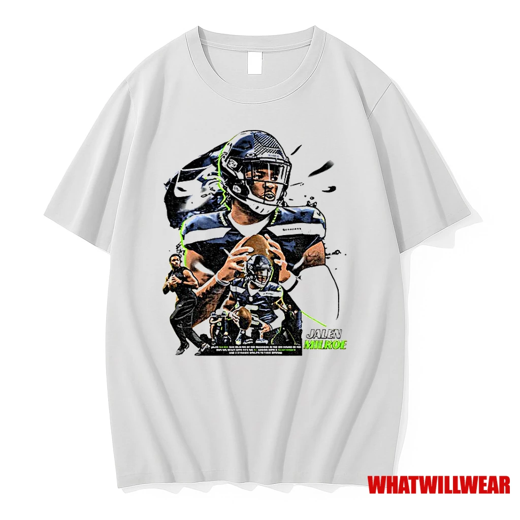 Jalen Milroe Seattle Seahawks Football Nfl 2025 Graphic Classic Shirts