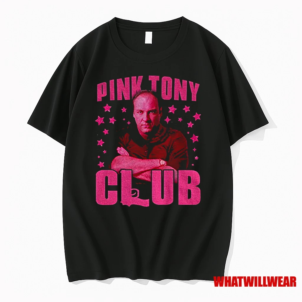James Gandolfini Tony Soprano Pink Tony Club Classic Shirts